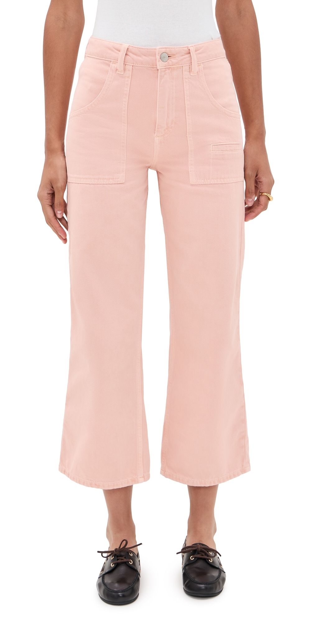 Seventy + Mochi Eden Cropped Jeans Peony Pink 25