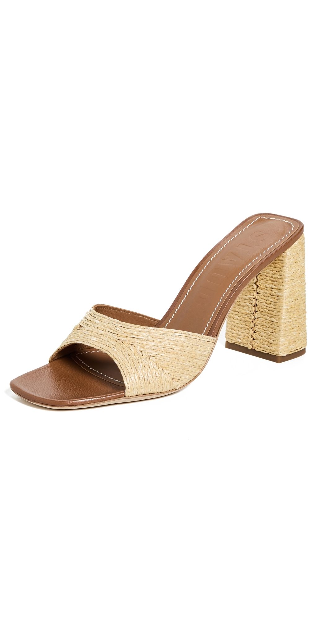 STAUD Sloane Heels Natural Raffia 35
