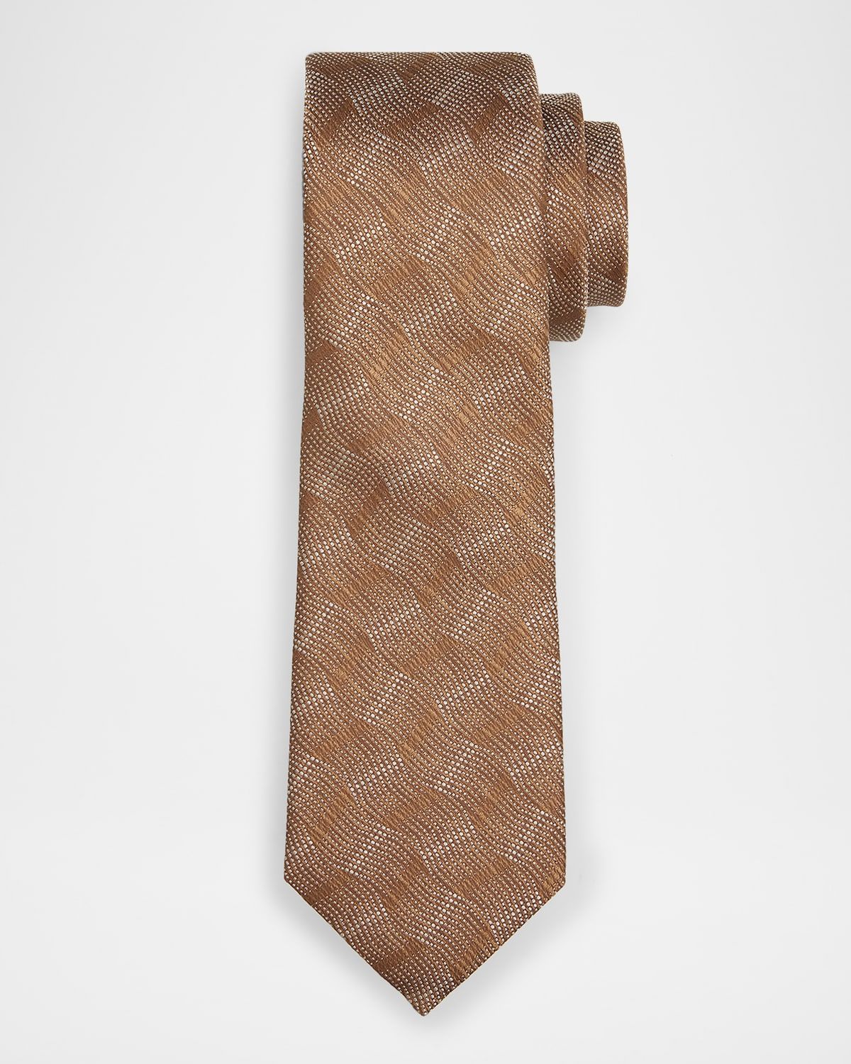 Men & apos;s Wave Jacquard Silk Tie