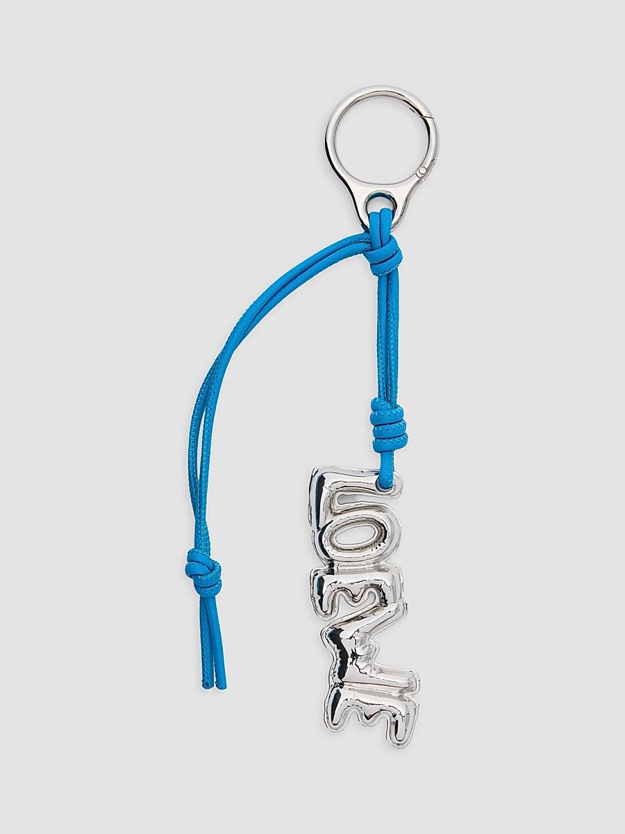 LOEWE Women's Blown Loewe Leather Cord Charm - Silver