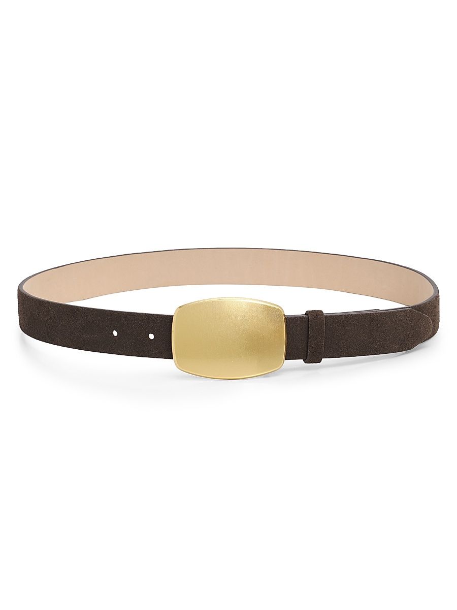 Women's Wyatt Suede Belt - Dark Espresso - Size Small