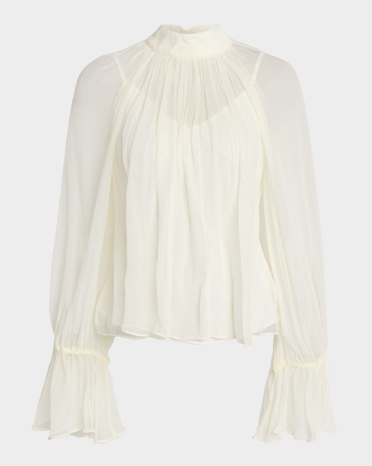 Roux Chiffon High-Neck Top