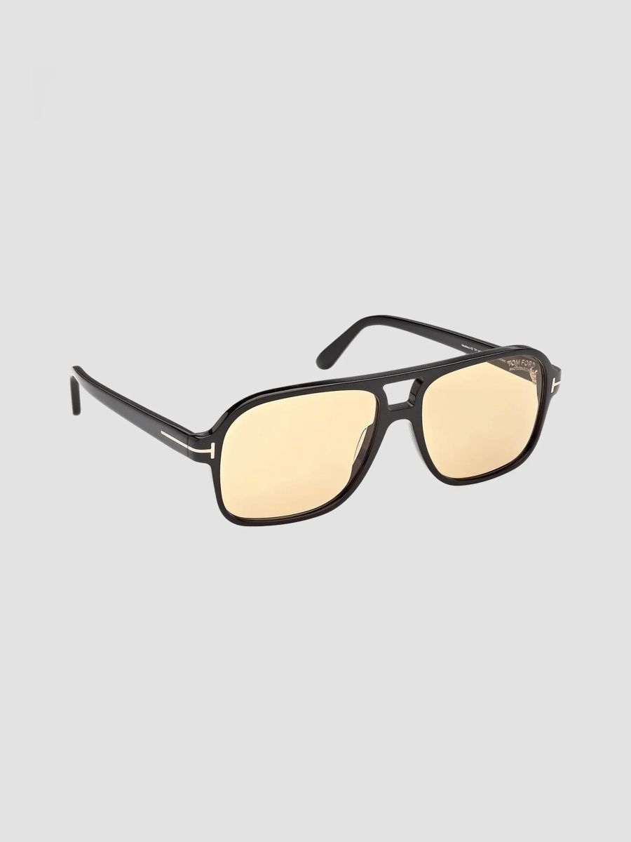 TOM FORD Men's Madison 60MM Aviator Sunglasses - Brown Yellow