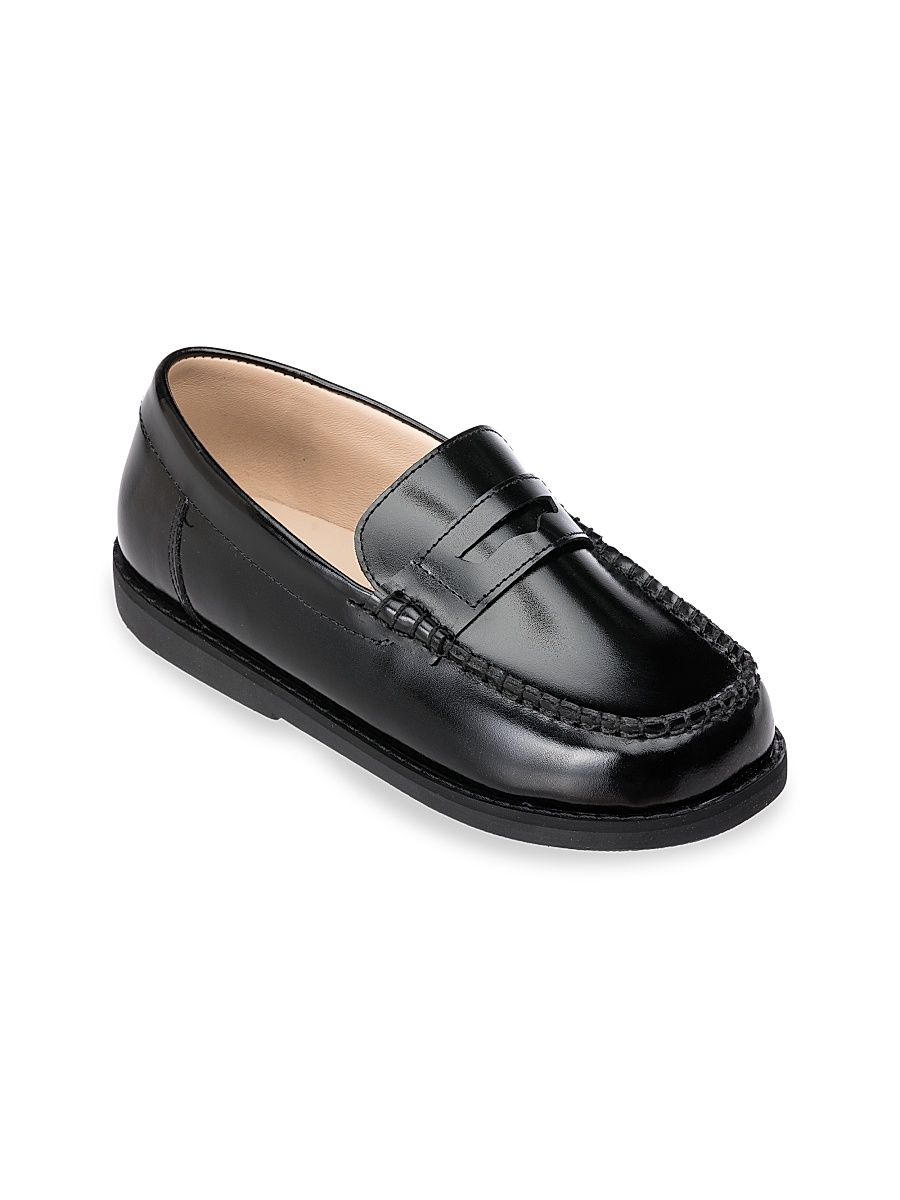 Kid's Scholar Leather Moccasins - Black - Size 13 (Child)