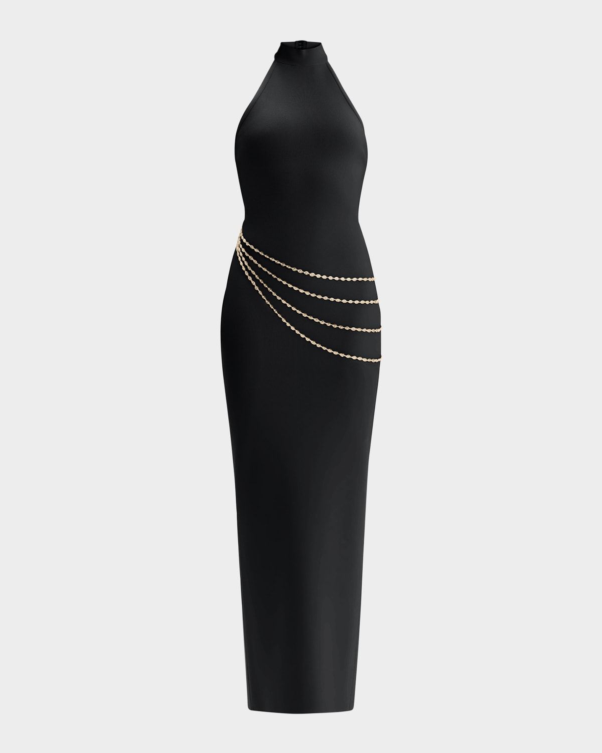 The Sybil Draped Chain Gown