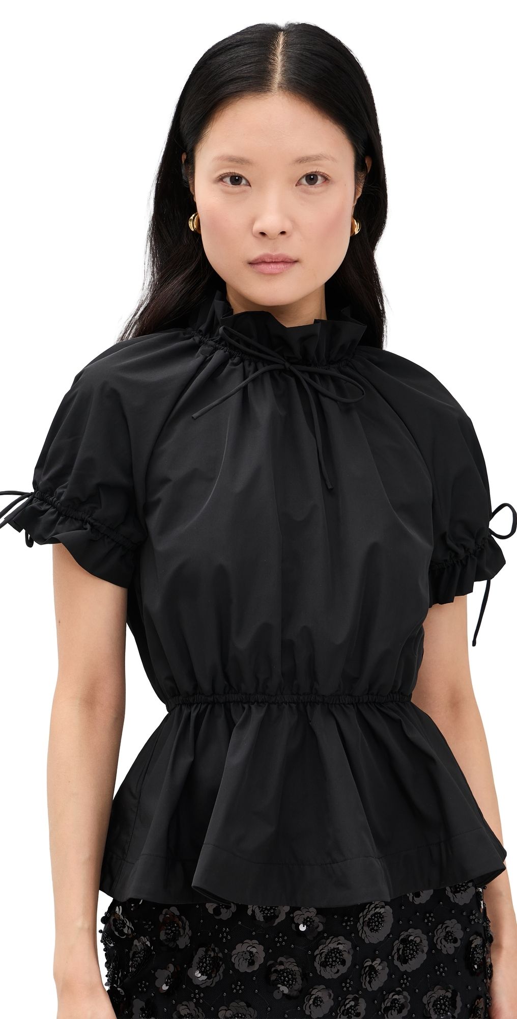AKNVAS Rosalina Tech Taffeta Blouse Black 0