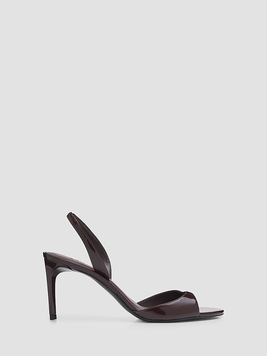 Women's Scarlett Sling 80MM Patent Leather Slingback Sandals - Maplewood - Size 11