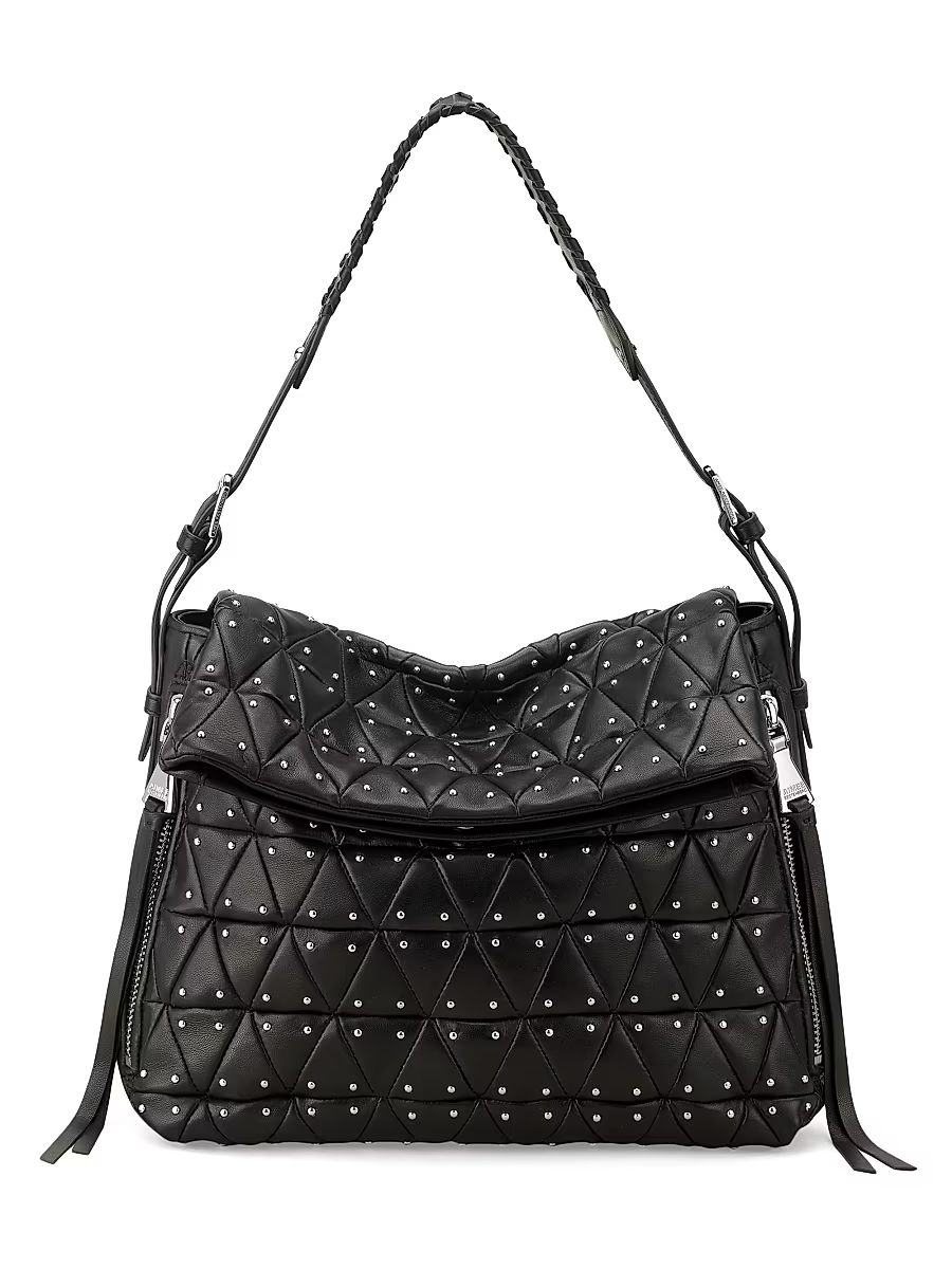 Women's Bali Leather Hobo Bag - Black