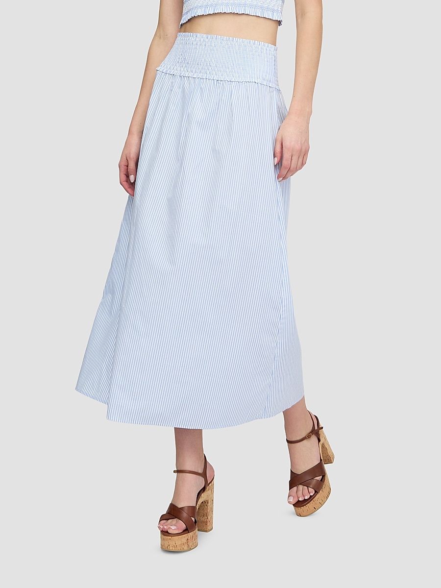 Women's The Delphine Nap Skirt - Blue White Stripe - Size XXL