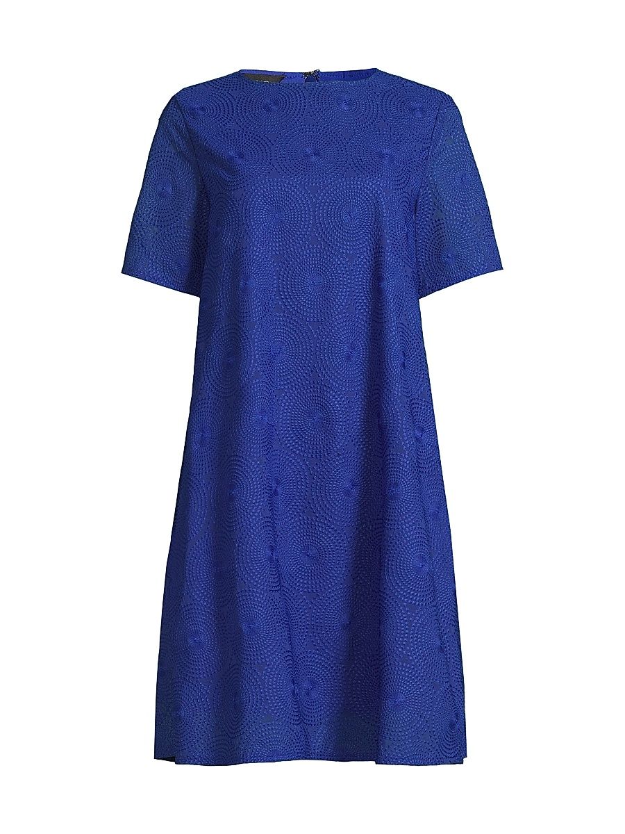 Women's Embroidered A-Line Minidress - Sapphire Sea - Size Large
