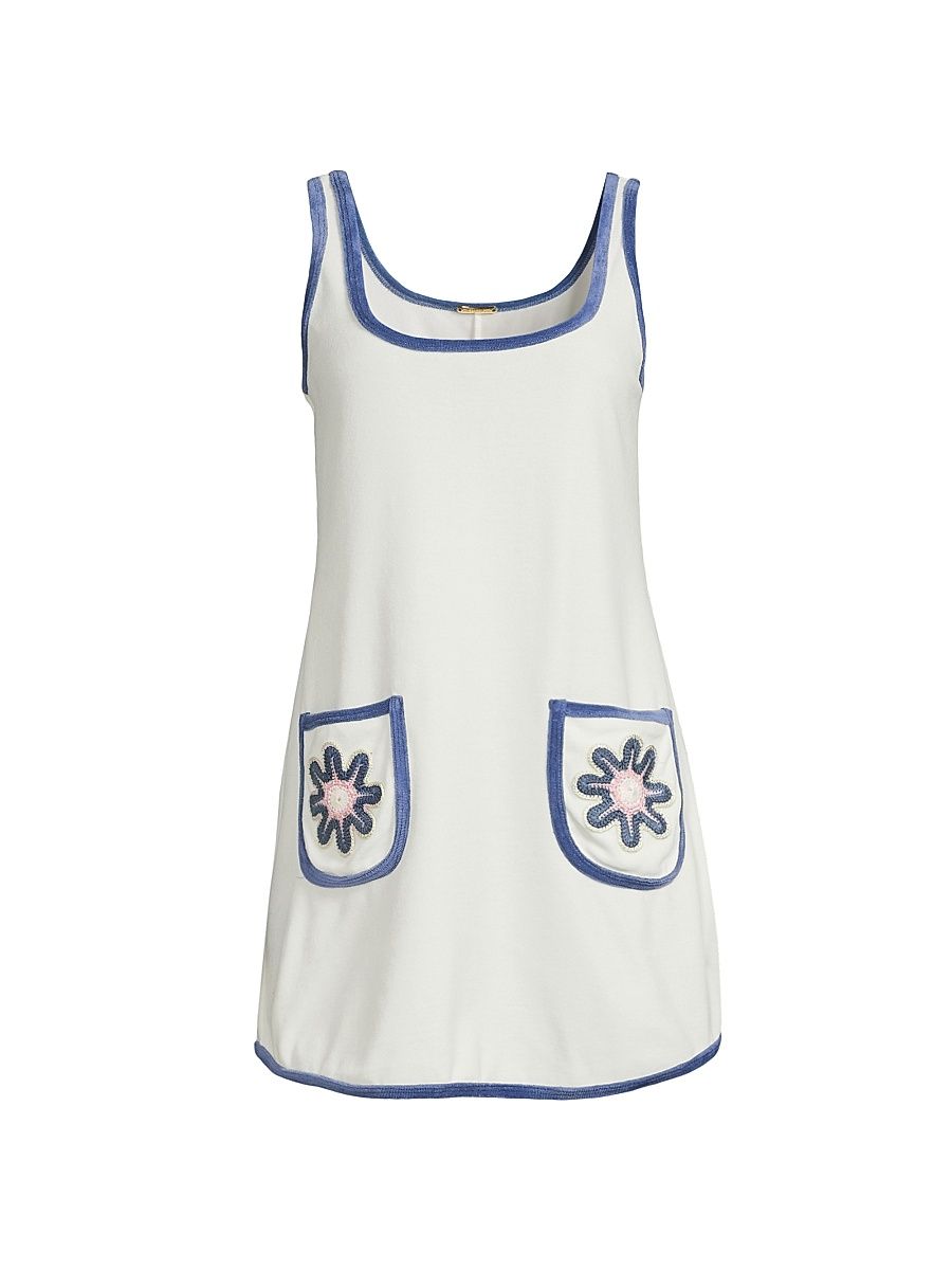 Women's Peony Terry Minidress - Ivory - Size Large