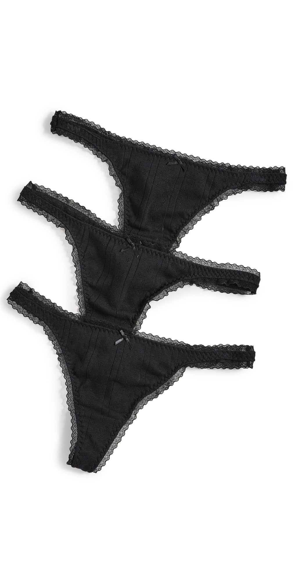 COUCOU The Thong 3 Pack Black M