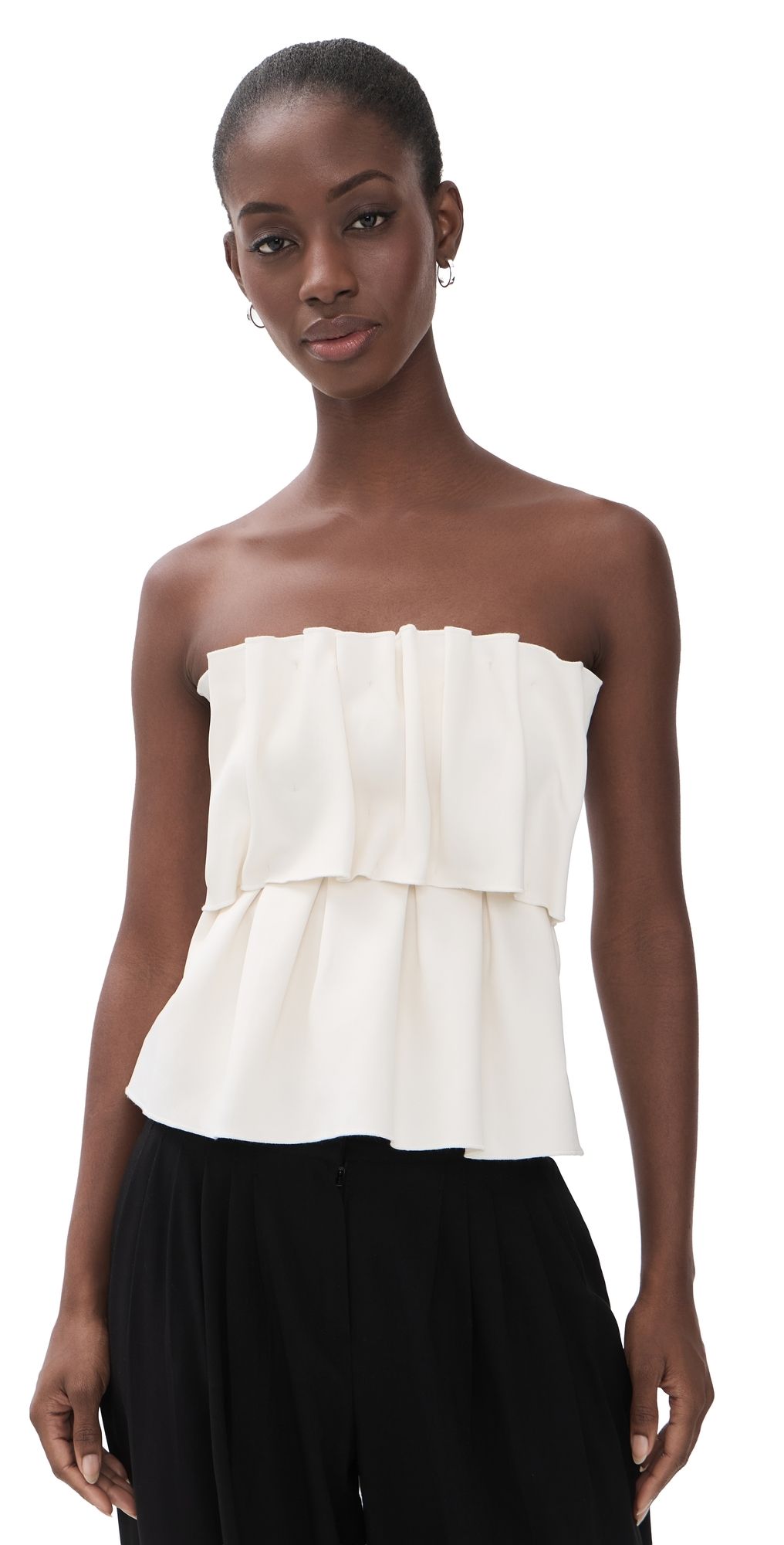 House of Dagmar Sculpted Tube Top White 38