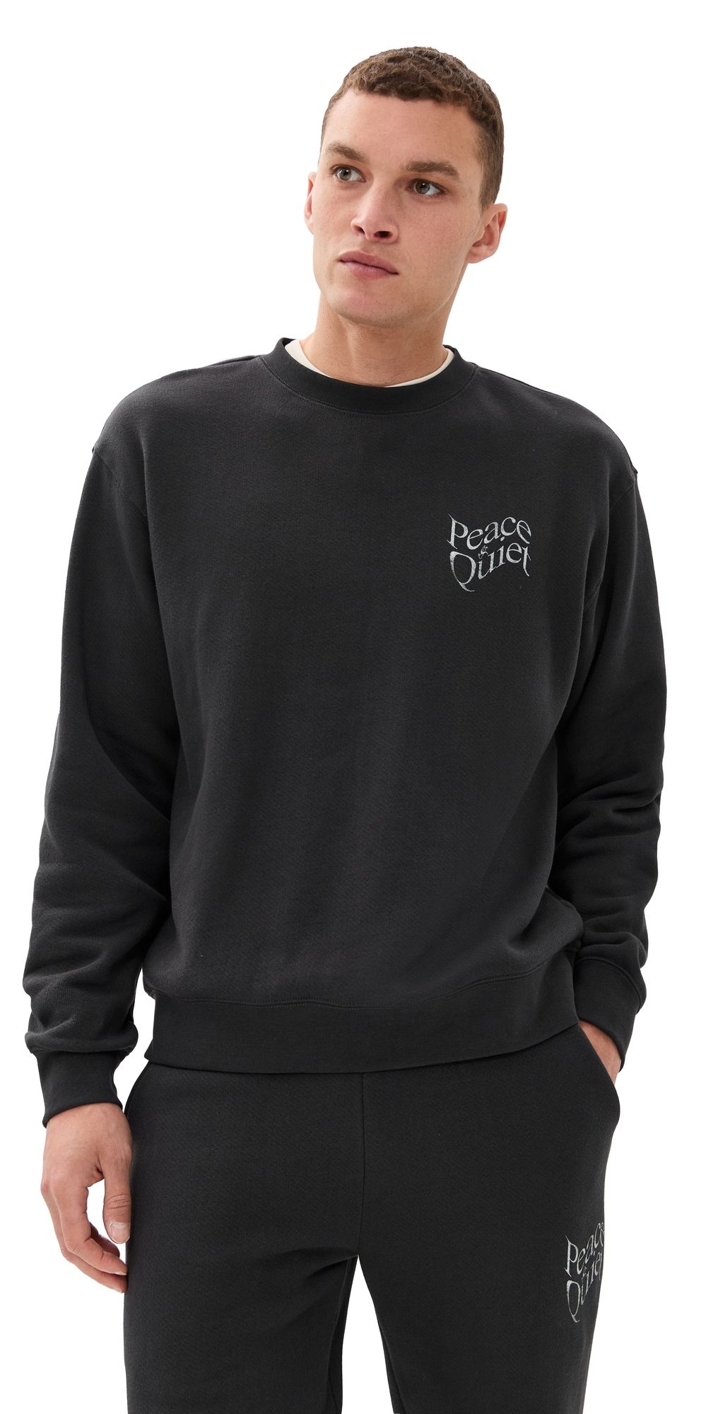 Museum of Peace and Quiet Warped Crewneck Sweatshirt Black S