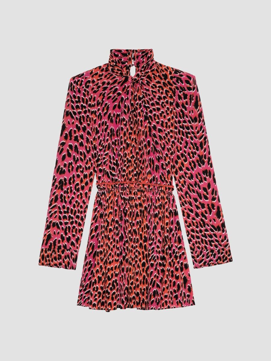 Zadig & Voltaire Women's Ryde Elasticized Leopard-Print Minidress - Rose - Size Small