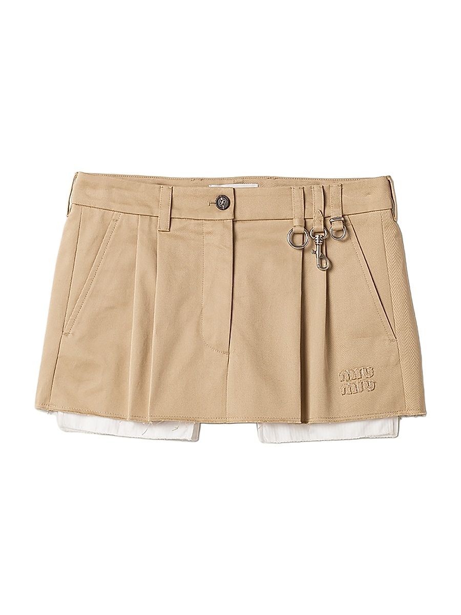 Women's Chino Mini-Skirt - Beige - Size 6