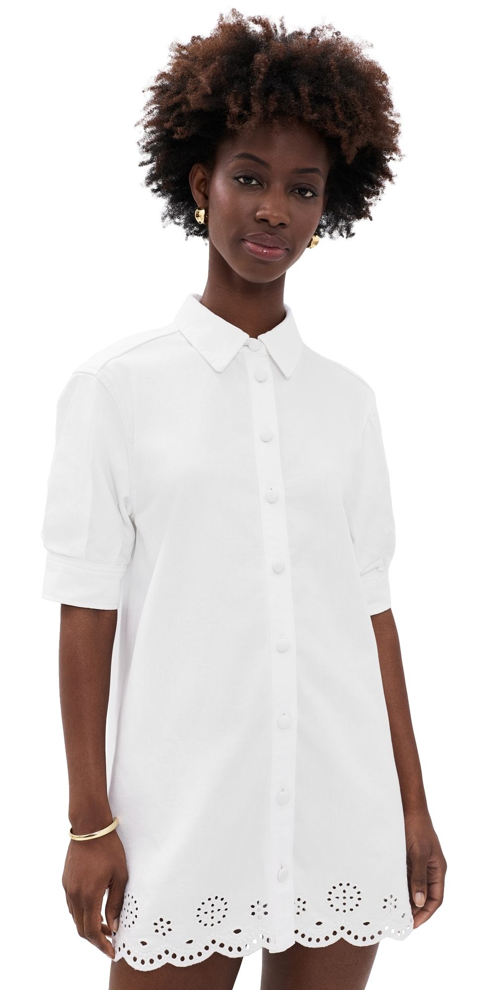 FRAME The Eyelet Play Dress White L
