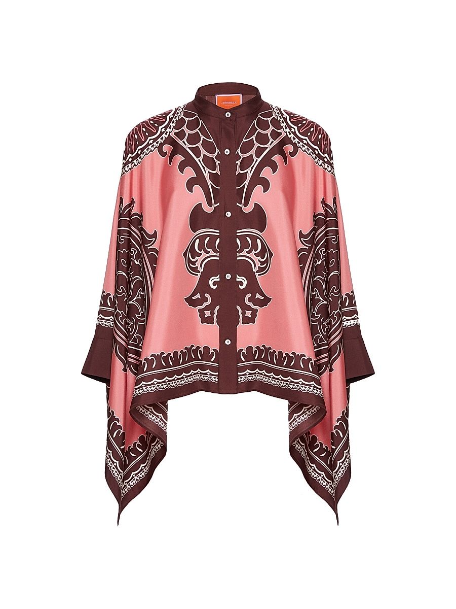 Women's Foulard Shirt - Oltrarno Placee Pink - Size Small