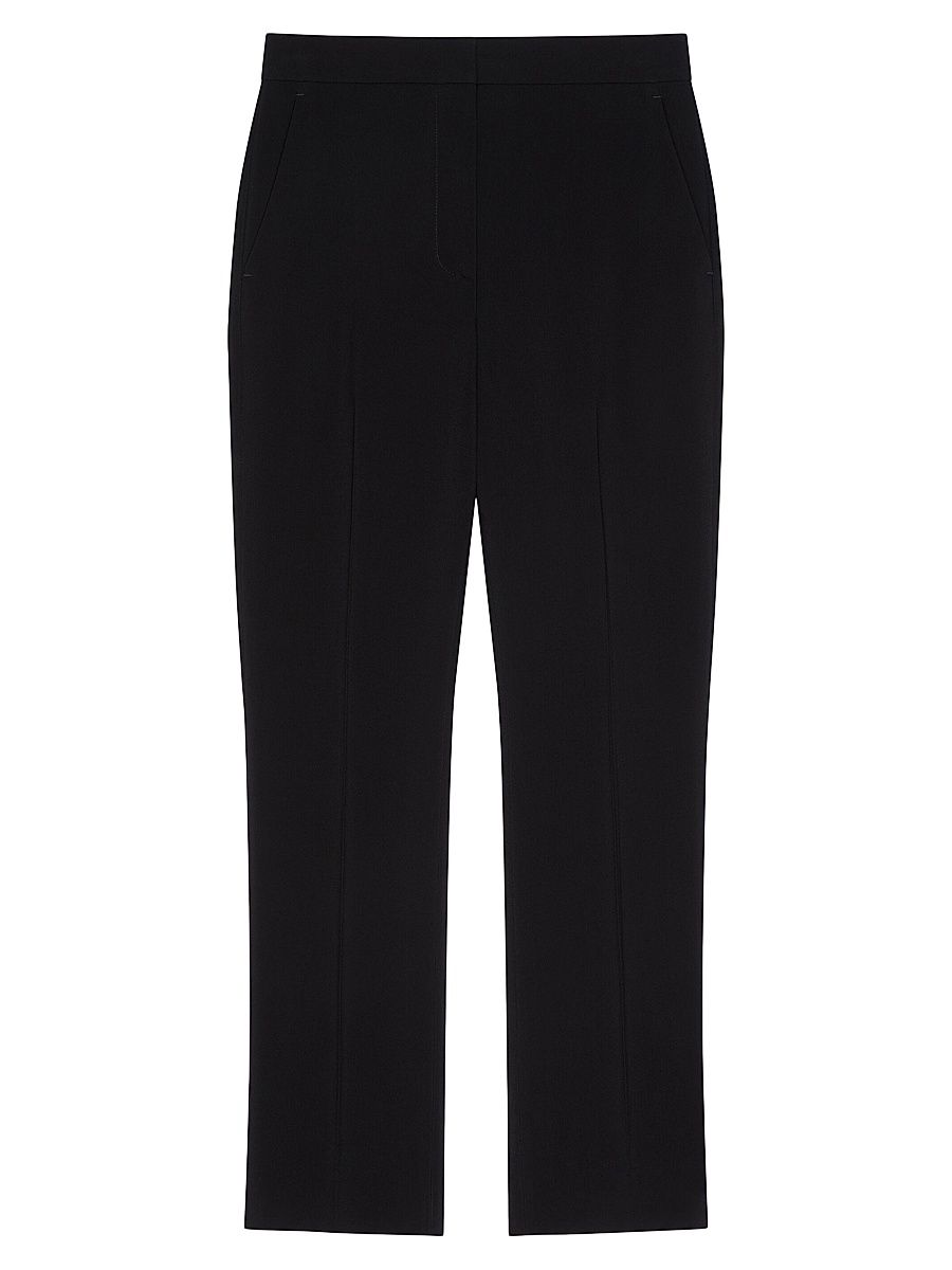 Women's Slim Fit Tailored Pants in Wool - Black - Size 2