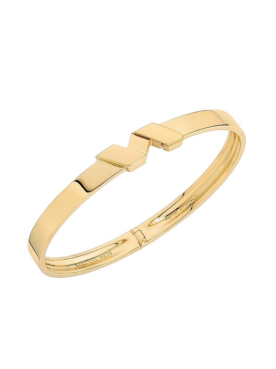 Women's Helix Bangle 18K Yellow Gold - Yellow Gold - Size Small