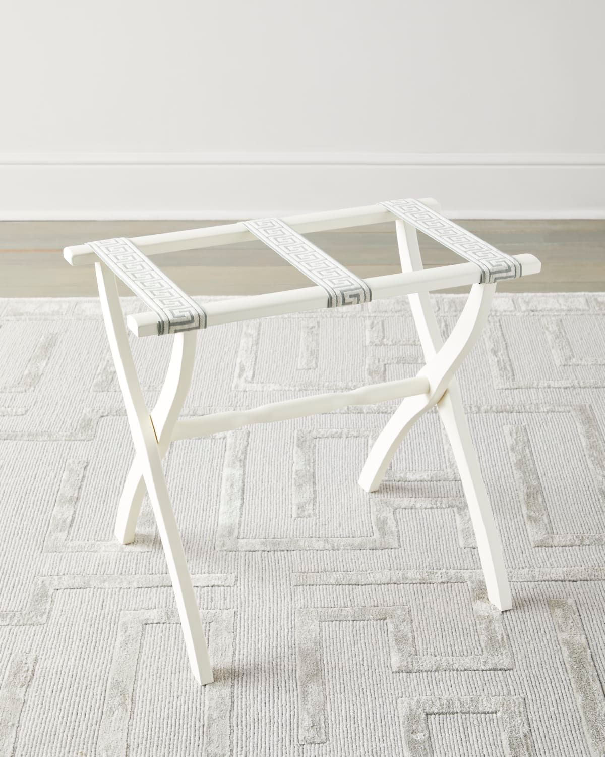 Greek Key Straps Luggage Rack