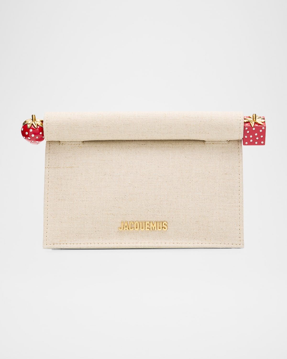 La Petit Rond Carré Linen Clutch Bag