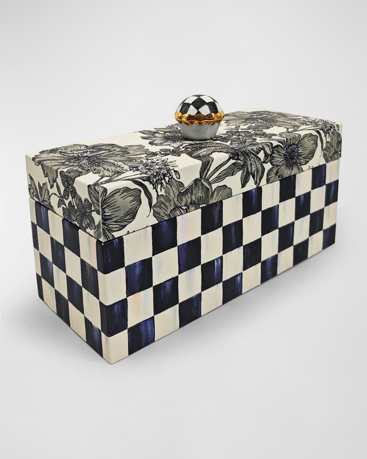 Courtly English Garden Faux Leather Box