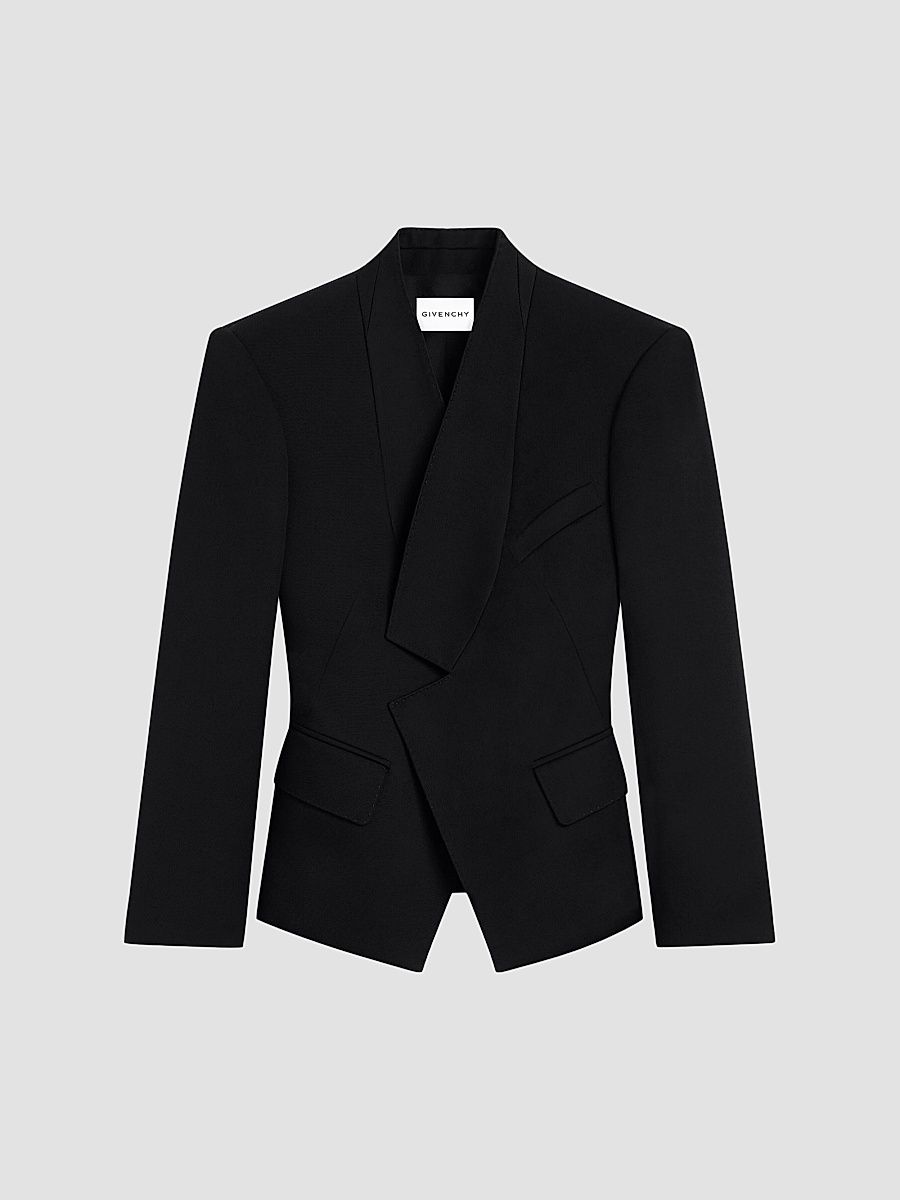 Givenchy Women's Reverse Lapel Blazer in wool - Black - Size 10