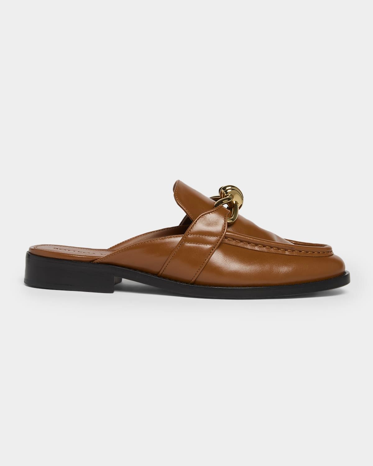 Astaire Knot Leather Loafer Mules