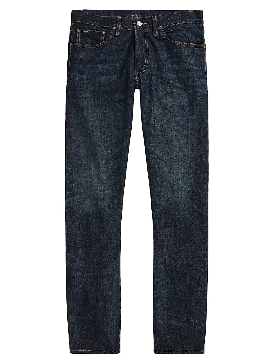 Men's The Varick Slim Straight Jeans - Dark - Size 42