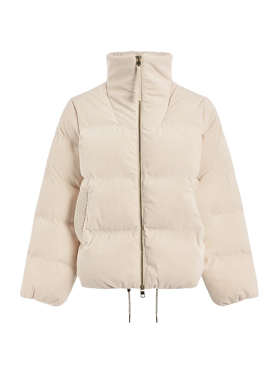 Women's Brackley Cord Ribbed Puffer Jacket - Birch - Size Small