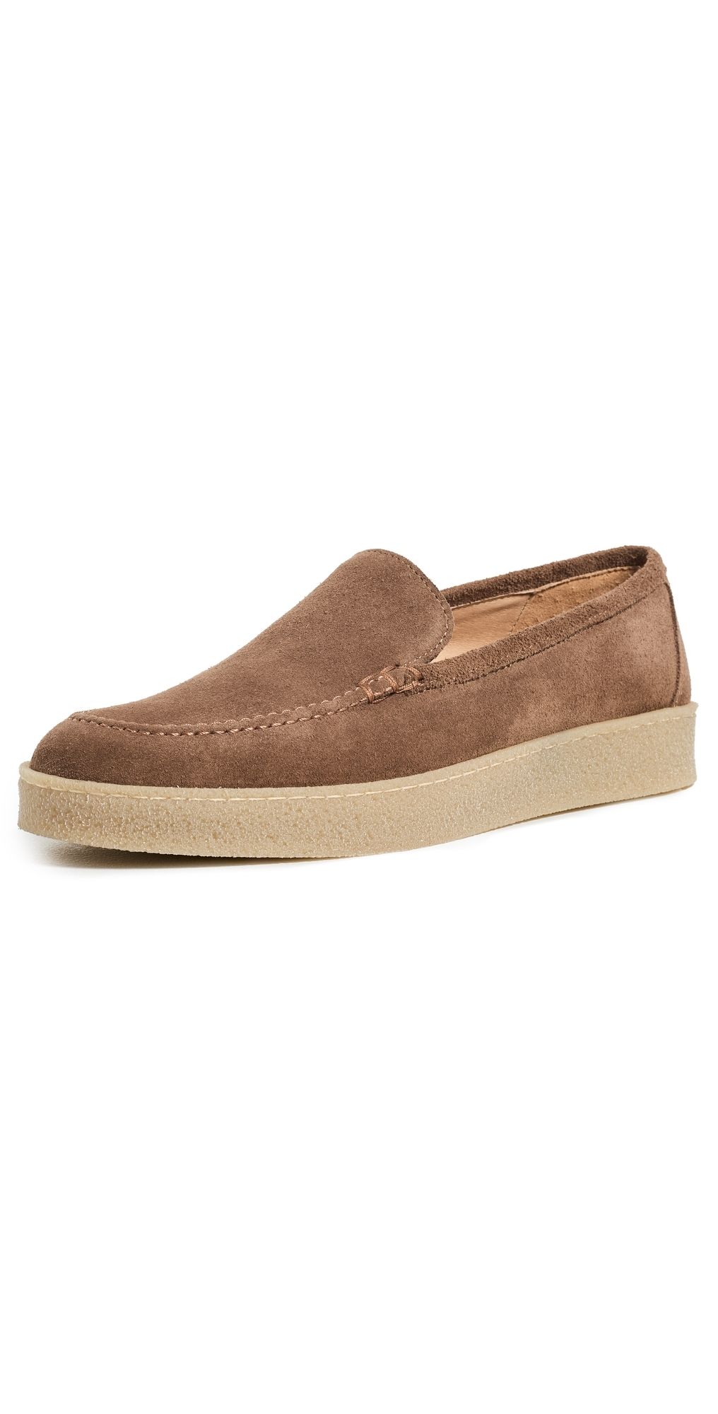 Manebi Traveler Loafers Suede Caramel 42