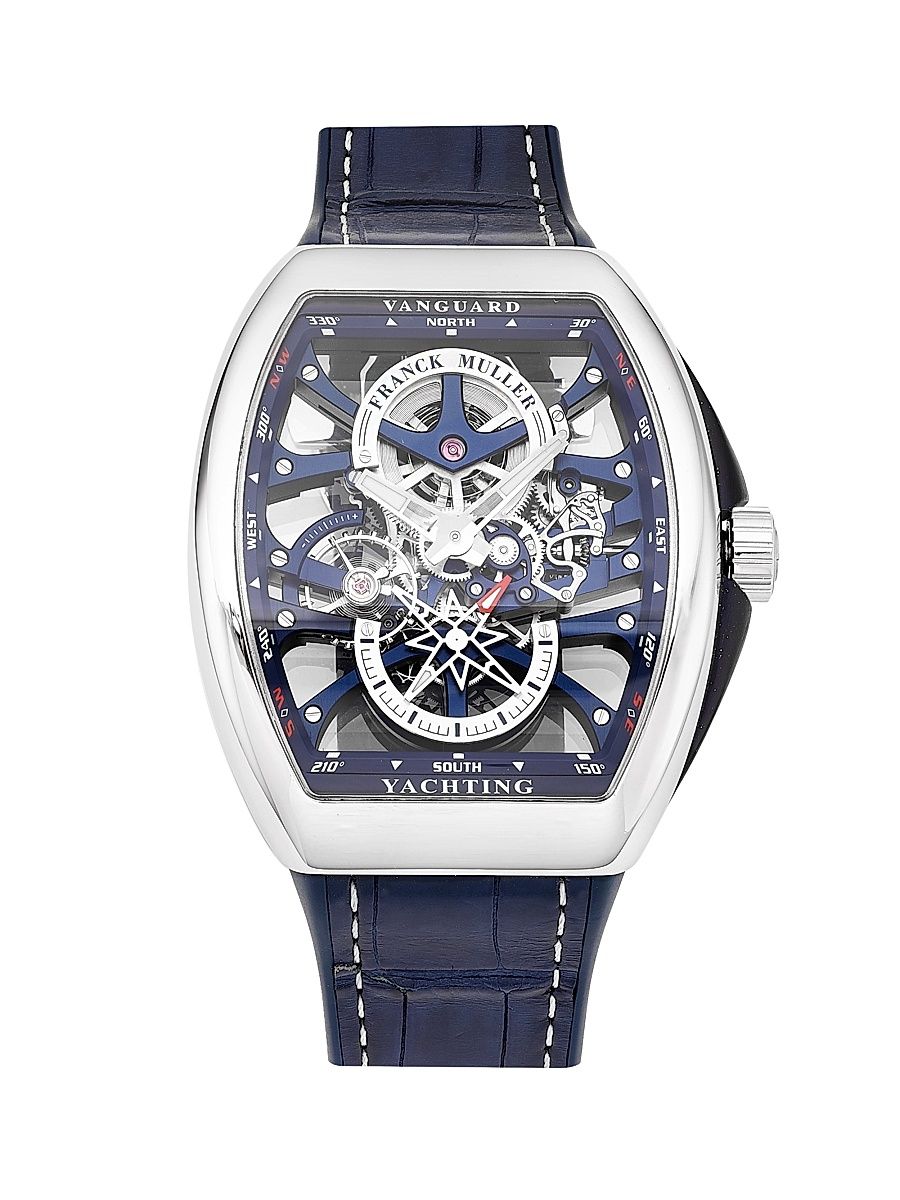 Men's Vanguard Yachting Skeleton Stainless Steel Watch - Navy