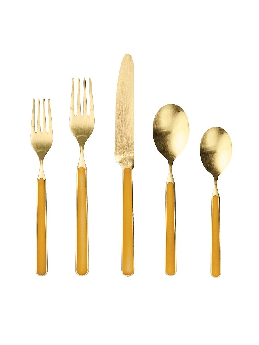 Fantasia Ice Oro 5-Piece Place Setting - Mustard