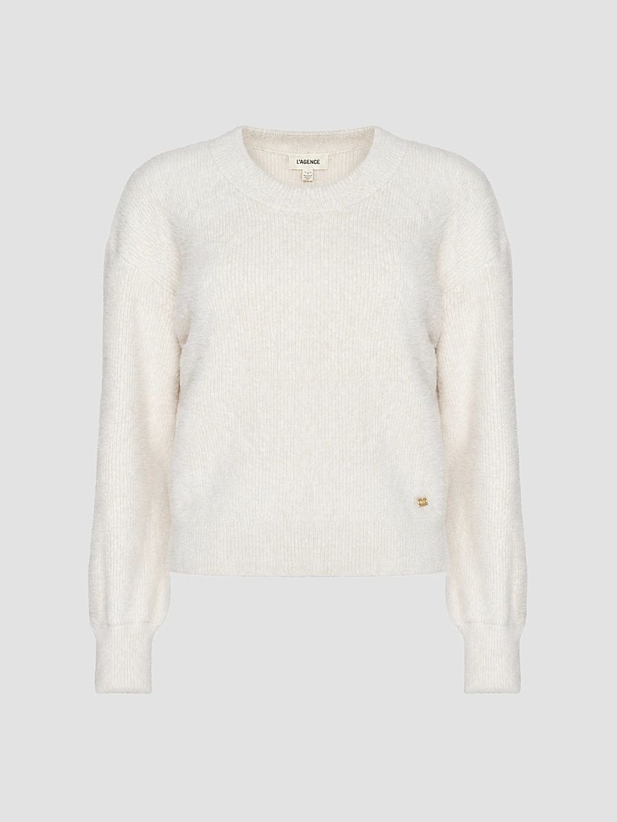 Women's Nimbus Fuzzy Crewneck Sweater - Vintage White - Size XL