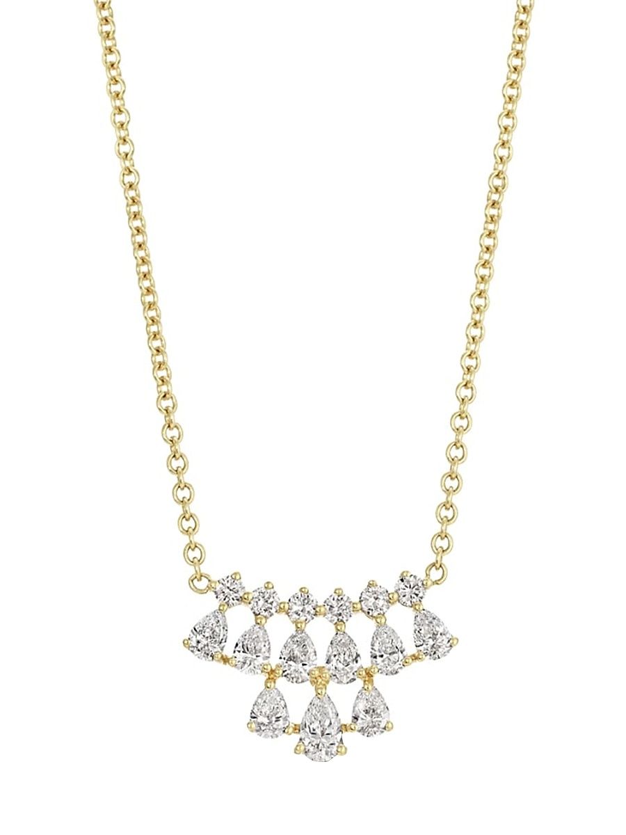 Women's Daphne 18K Yellow Gold & Diamonds Necklace - Yellow Gold