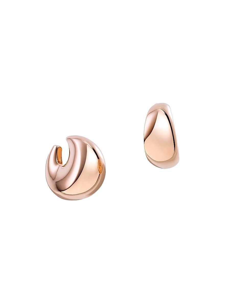 Women's Pirouette 18K Rose Gold Domed Clip-On Earrings - Rose Gold