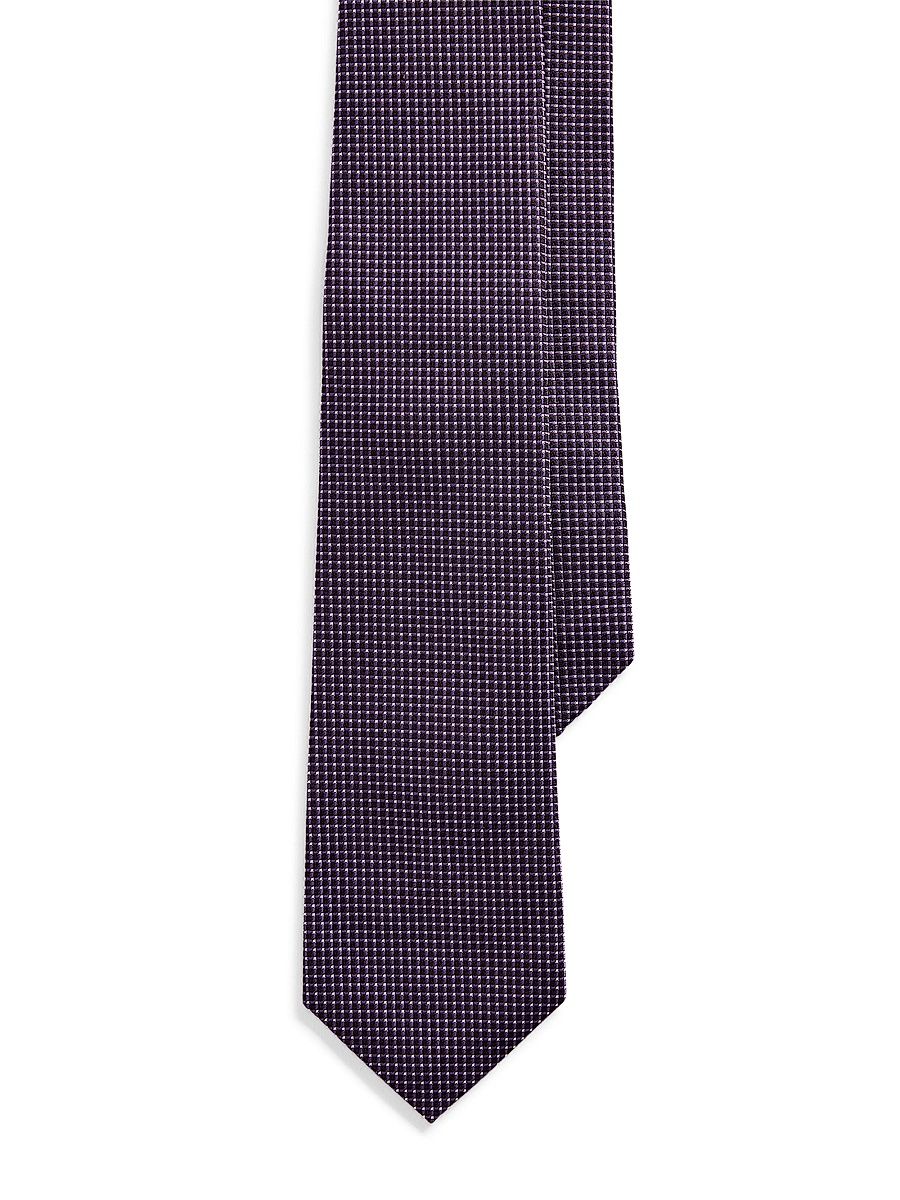 Men's Bond St. Geometric Silk Tie - Navy Purple