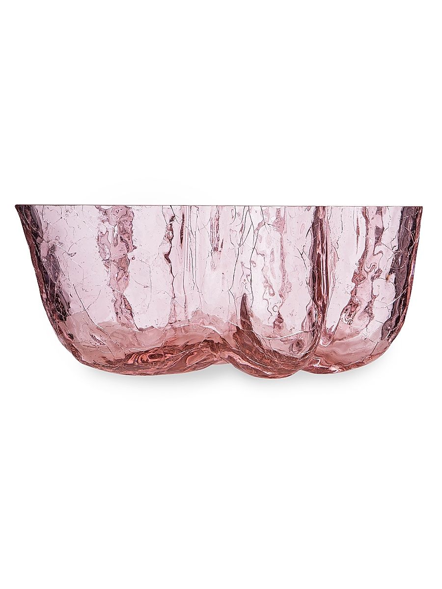 Crackle Serving Bowl - Pink