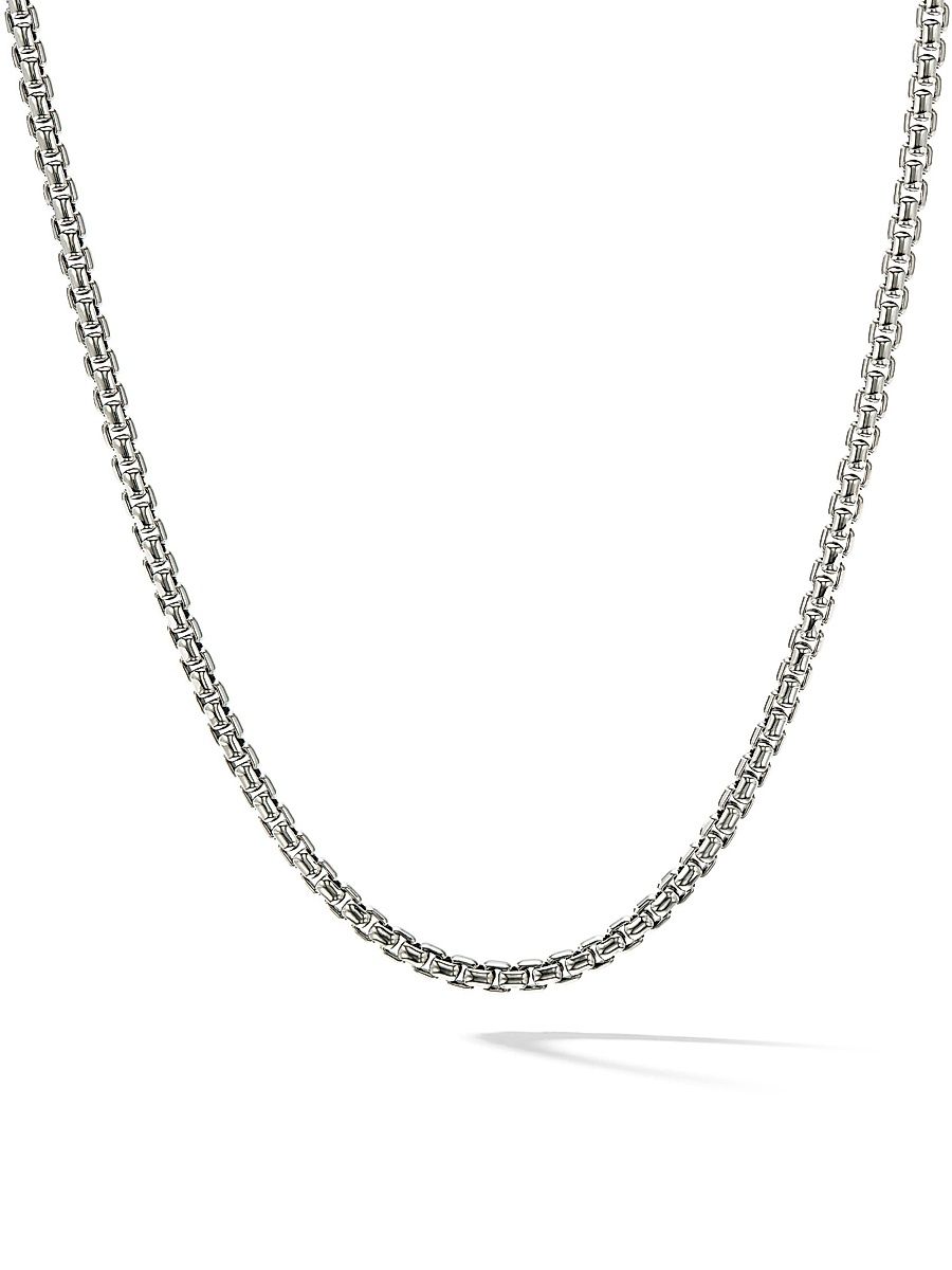 Women's Box Chain Necklace in Sterling Silver - Silver - Size 60