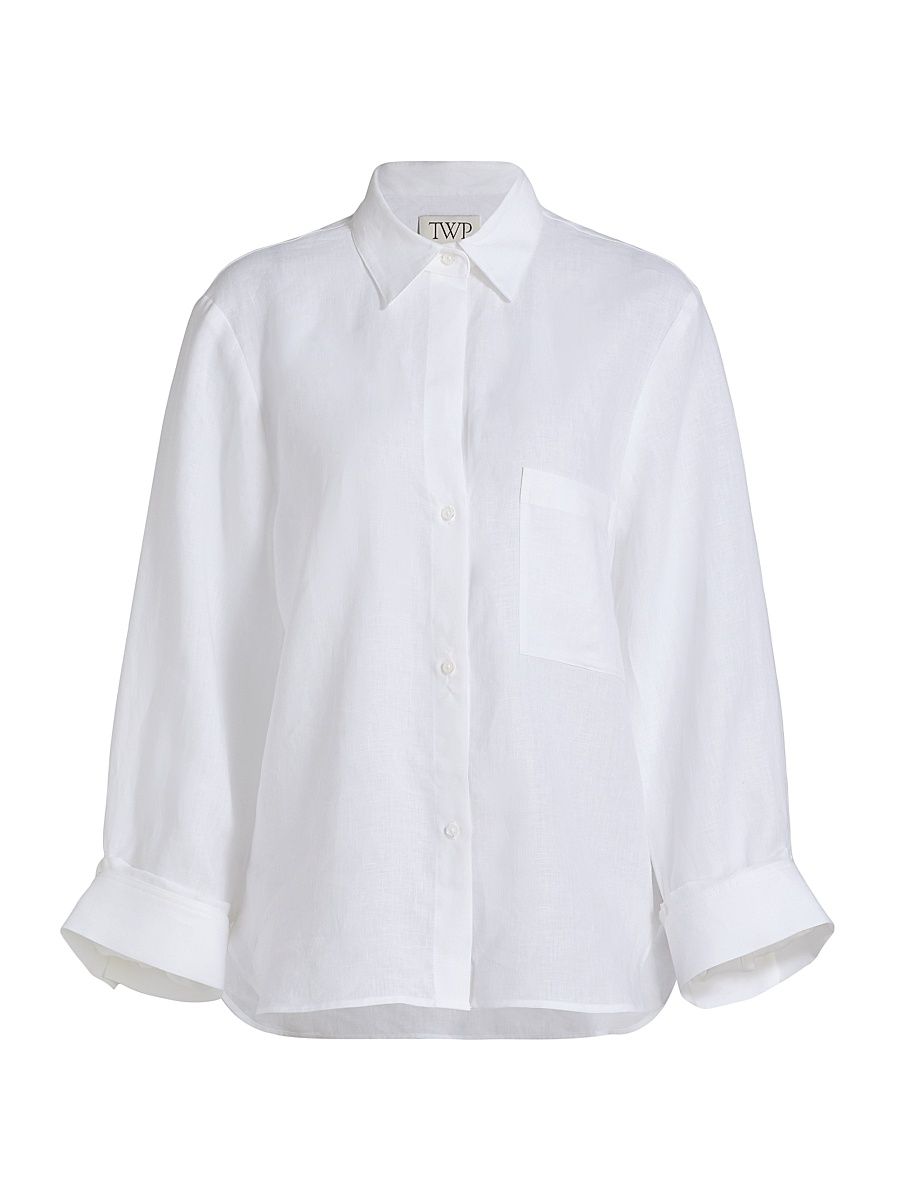 Women's Next Morning Cotton Pocket Shirt - White - Size Medium