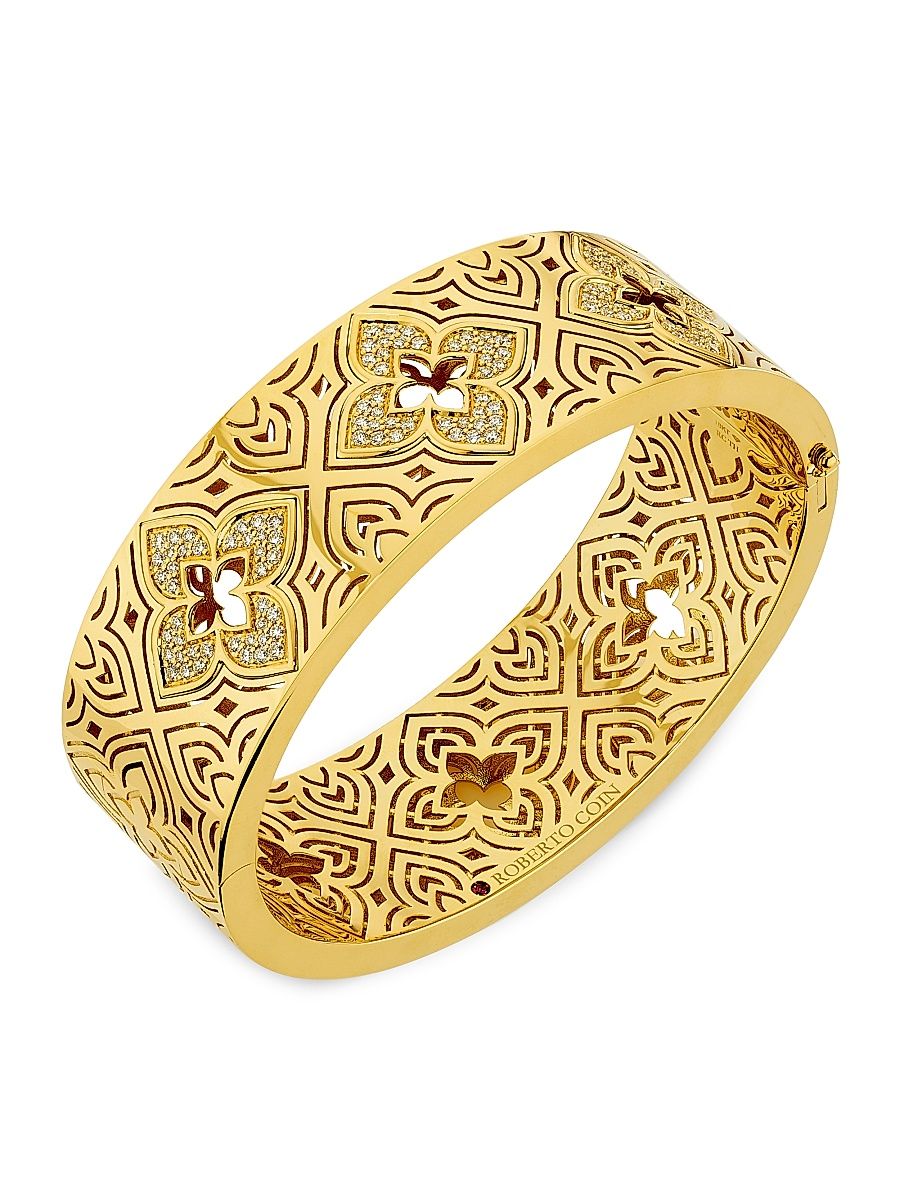 Women's Venetian Princess 18K Yellow Gold & 0.95 TCW Diamond Bangle - Yellow Gold