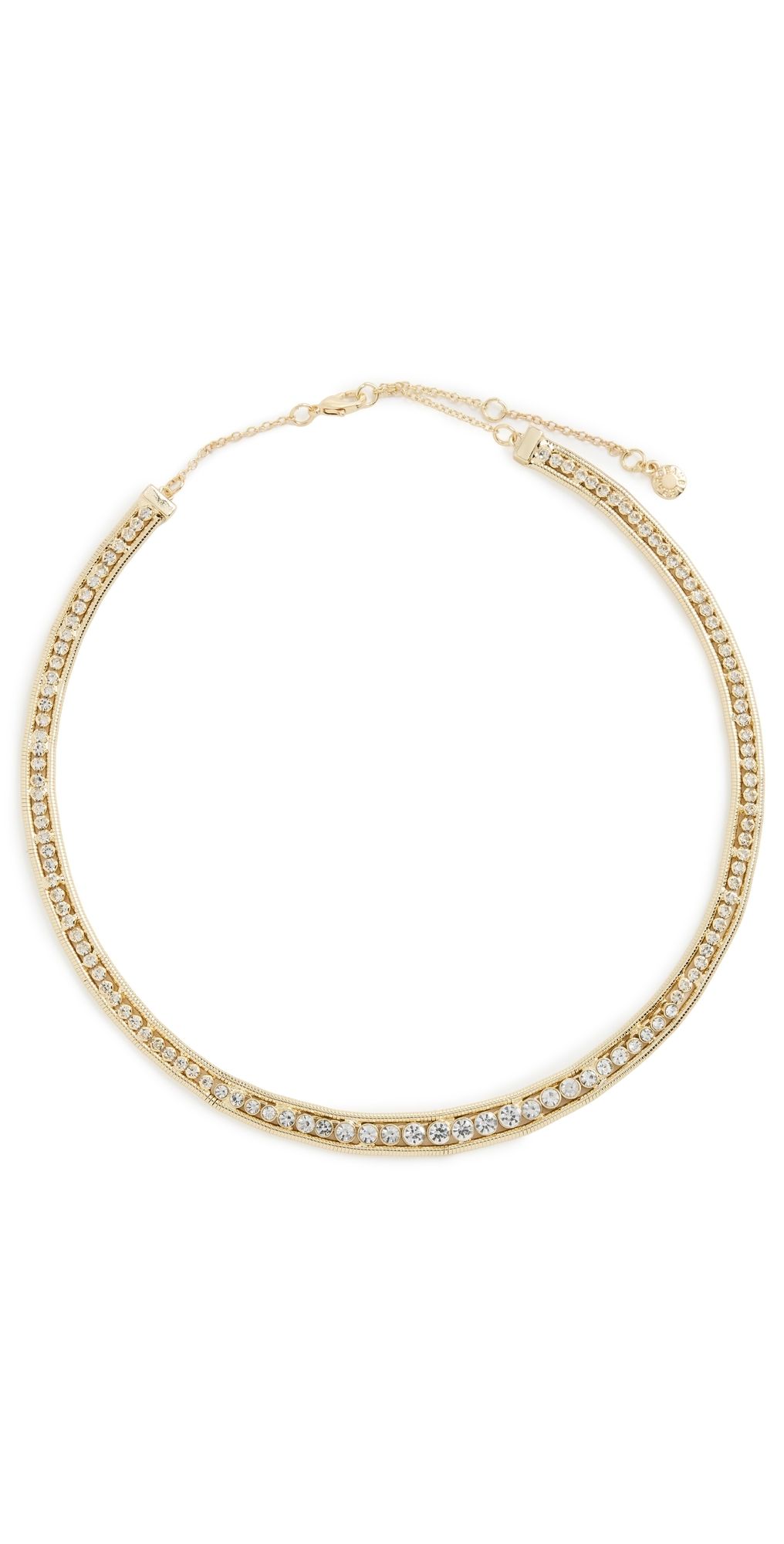 BaubleBar Crystal Collar Necklace Clear One Size