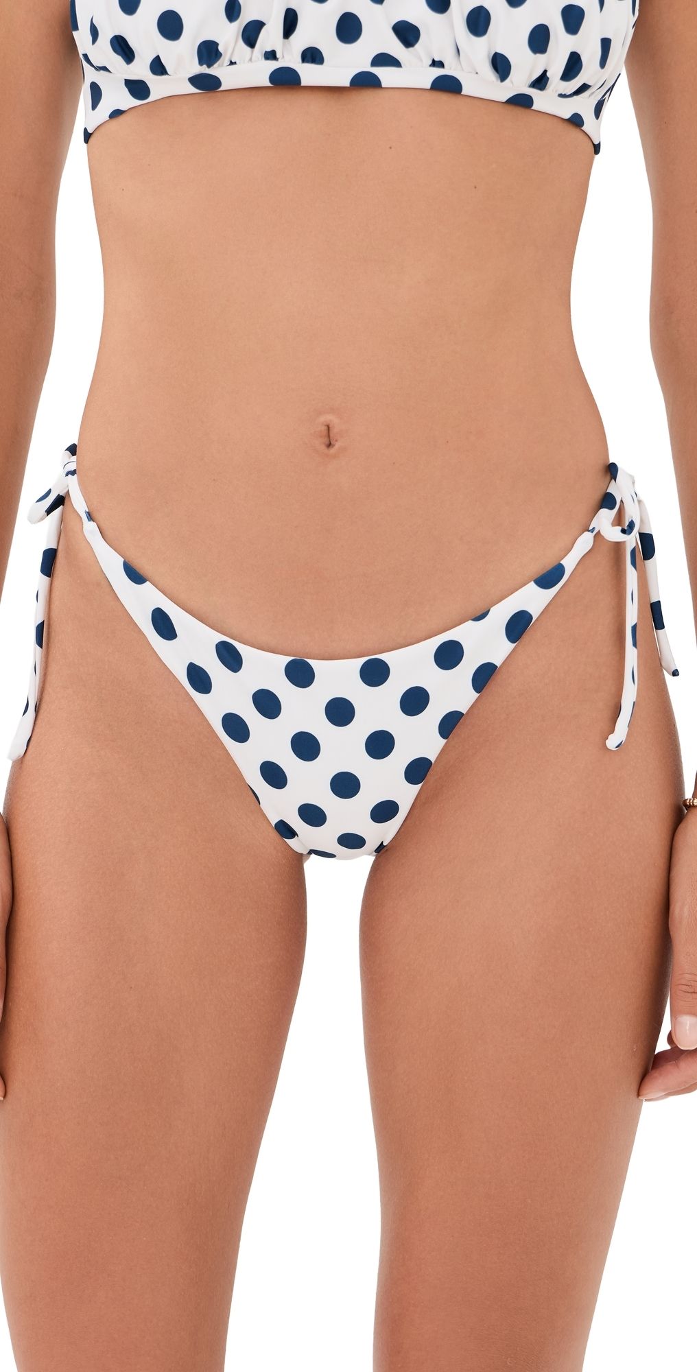 Peixoto Tonie Bikini Bottoms Navy Polka Dots L