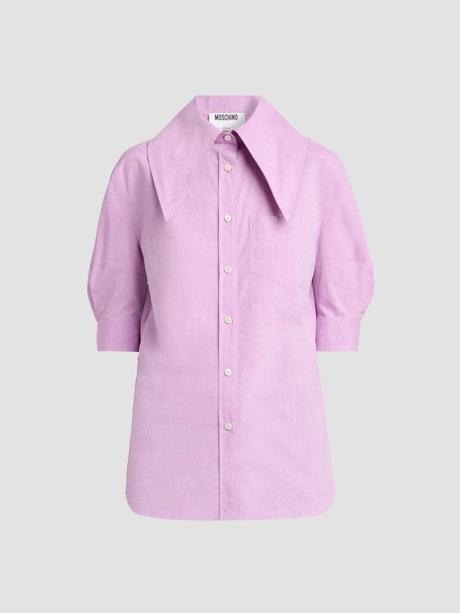 Moschino Women's Cotton Poplin Blouse - Violet - Size 12