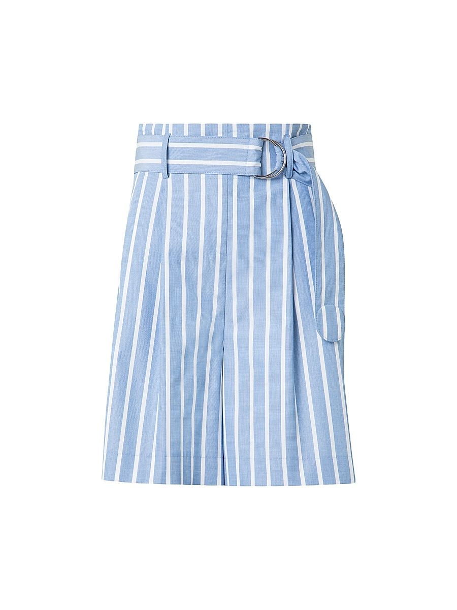 Women's Fiorellina Bermuda Striped Shorts - Sky Cream - Size 6