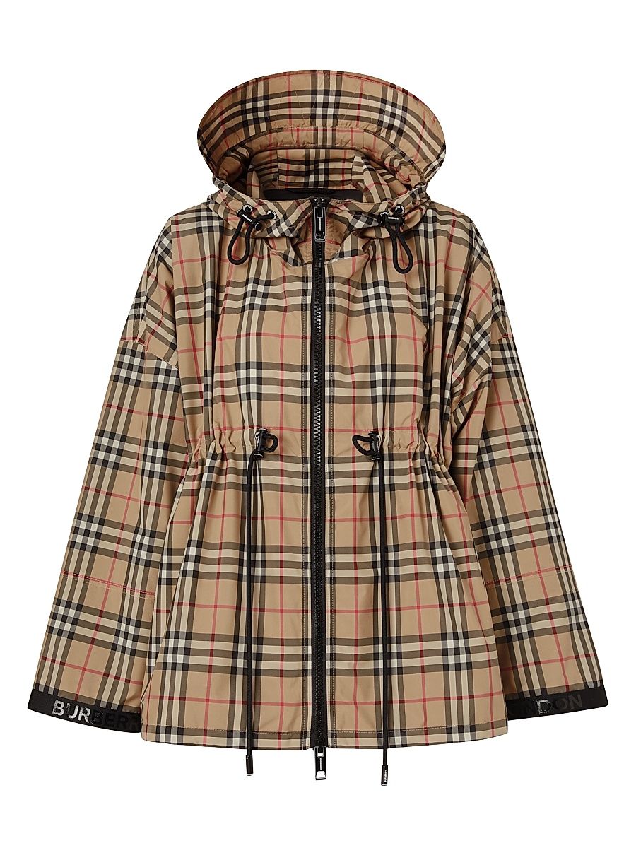 Women's Bacton Vintage Check Raincoat - Archive Beige - Size 16