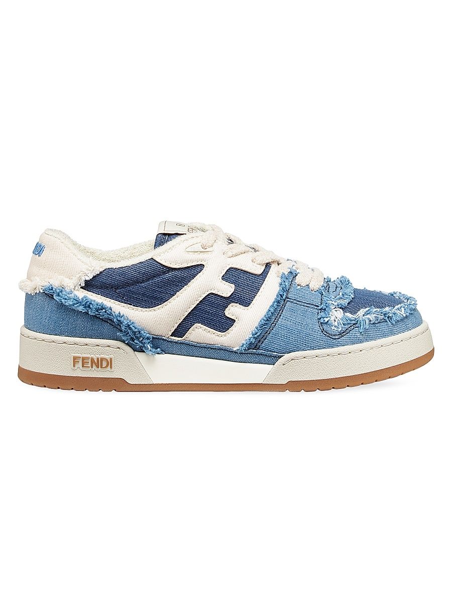 Women's Match Cotton-Blend Sneakers - Blue - Size 7