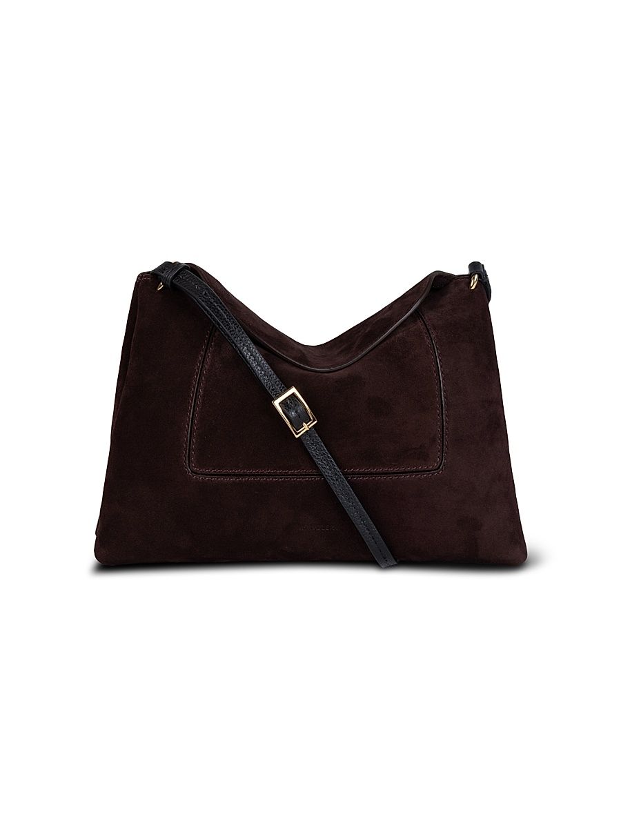 Women's Penelope Slouch Suede Shoulder Bag - Acai Suede