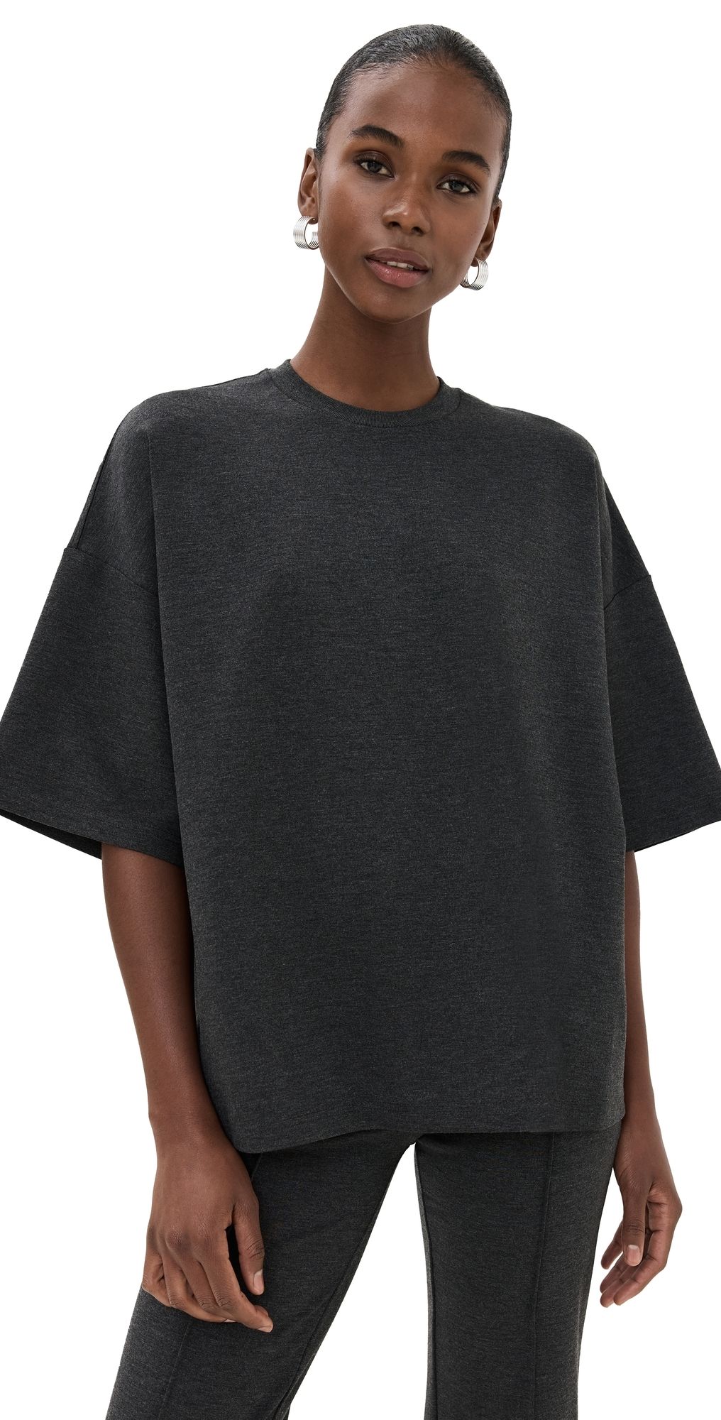 STAUD Capsule Top Heather Grey M/L